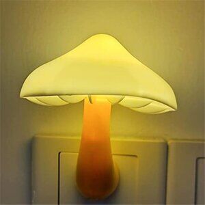 Gift Idea! Mushroom Nightlight Plug-in Novelty Night Light Warm Tones